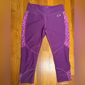 Oakley Women's Plum Leggings with Pink Side Panels